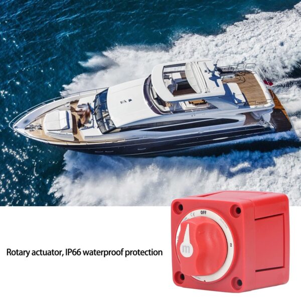 Interruptor Seletor de Bateria Greluma 300A 12V-48V para Autocaravanas e Barcos 3 Posições - Preto