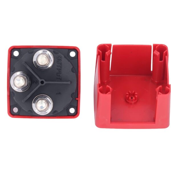 Interruptor Seletor de Bateria Greluma 300A 12V-48V para Autocaravanas e Barcos 3 Posições - Preto