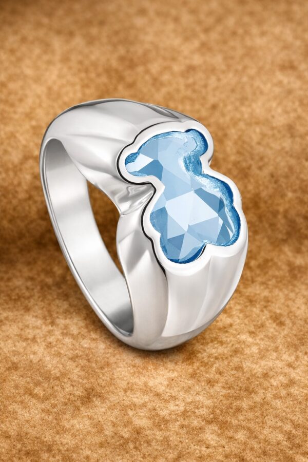 D226X3197_1775738395210_0 Anel com Pedra Azul em Forma de Urso – Design Moderno e Elegante
