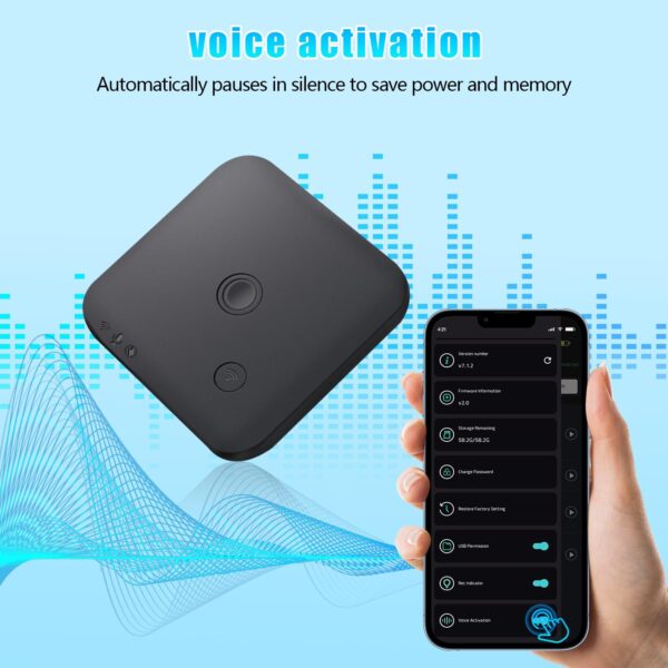 D226X3203_1775739508035_2 Gravador de voz AI 64GB Transcrição GPT-4o Resumos Automáticos 102 Idiomas - Preto