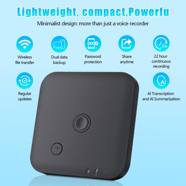 D226X3203_1775739508035_3 Gravador de voz AI 64GB Transcrição GPT-4o Resumos Automáticos 102 Idiomas - Preto