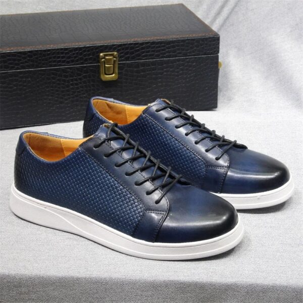 D226X3205_1775740287874_1 (41) Sapatos Derby Masculinos em Couro com Sola de Borracha - Azul