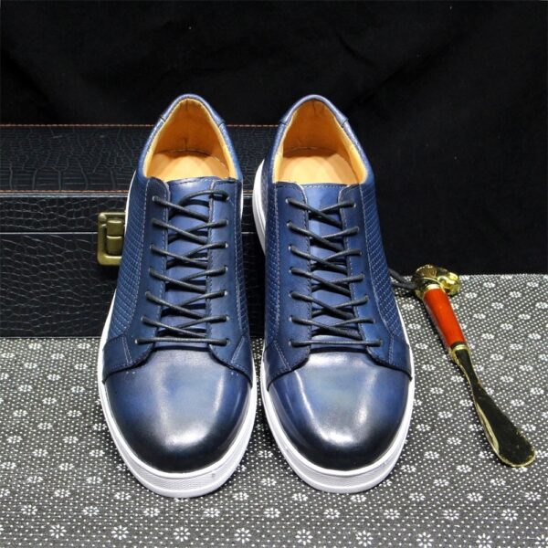 D226X3205_1775740287874_2 (41) Sapatos Derby Masculinos em Couro com Sola de Borracha - Azul