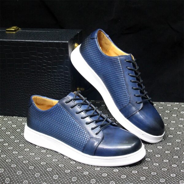 D226X3205_1775740287874_3 (41) Sapatos Derby Masculinos em Couro com Sola de Borracha - Azul