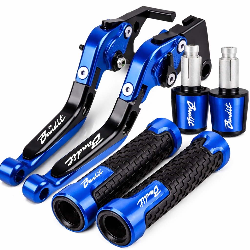 Kit de Manetes Punhos e Pesos guiador Suzuki GSF 1200 Bandit 2001-2006 Ajustáveis 3D - Preto