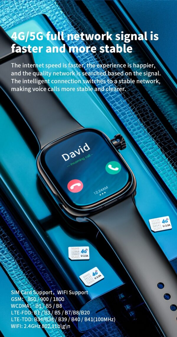 Smartwatch ZestBolt 5G LTE Android 12.0 Câmara Rotativa 190° VP39