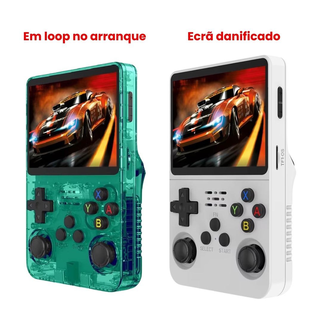 2 Consolas de Jogos Portátil R36S 64GB Ecrã IPS 3.5" Retro