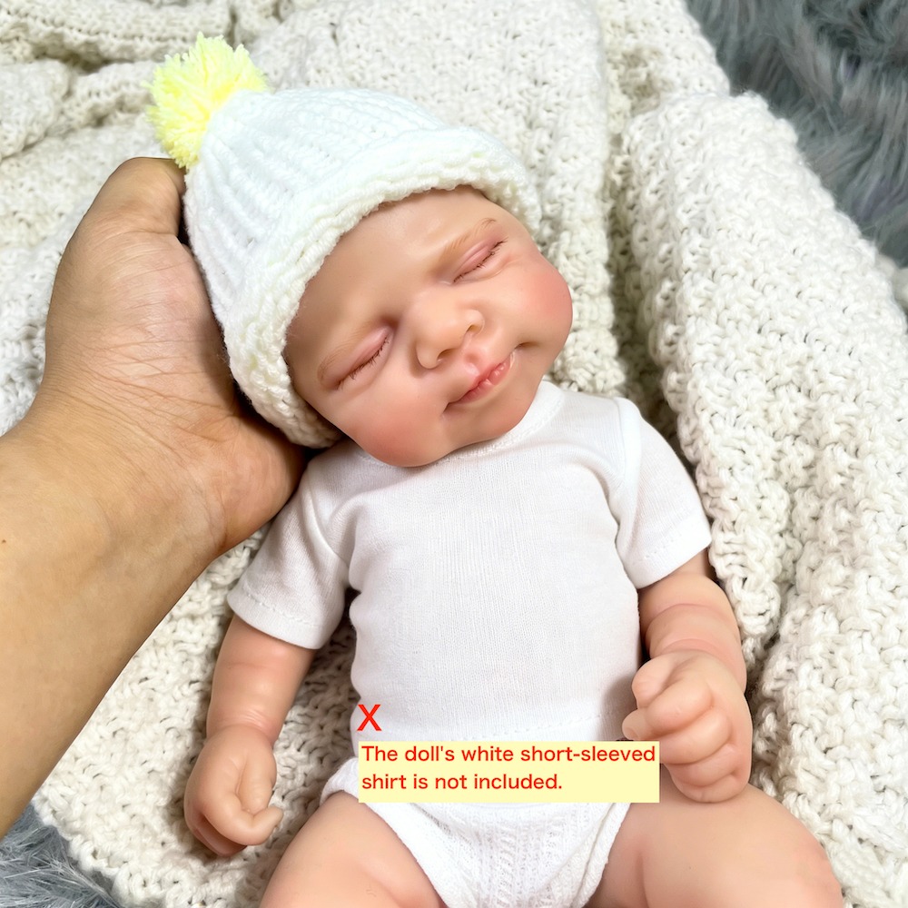 (33cm) Boneca Reborn Pascale Silicone Sólido Flexível e Macia  (1 Kg)