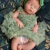 (50 cm) Boneca Reborn de Silicone Realista a Dormir com Cabelo Mohair (3.700 Kg)