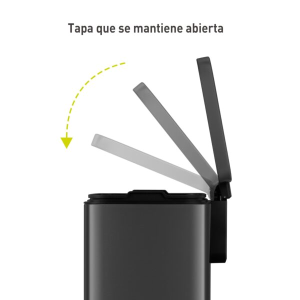 Caixote de Lixo EKO Madison 30 L com Pedal e Tampa de Fecho Suave Branco Inox Antidedadas