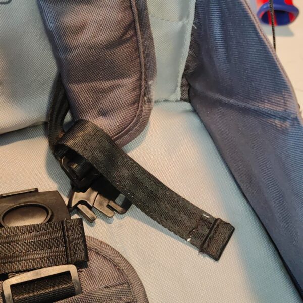 Cadeira de Refeição Portátil Mobiclinic Monkey Dobrável com Arnês 5 Pontos - Cinzento