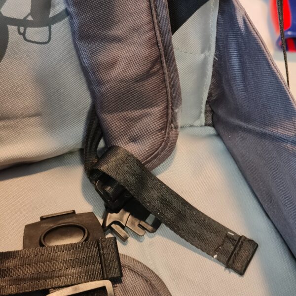 Cadeira de Refeição Portátil Mobiclinic Monkey Dobrável com Arnês 5 Pontos - Cinzento