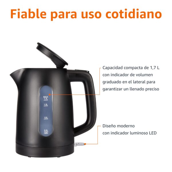 Chaleira Elétrica Portátil Amazon Basics 1.7 Litros