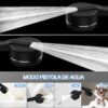 Ducha de Alta Pressão com Filtro e Suporte 4 Modos Botão ON/OFF Ideal para Águas Duras Negro