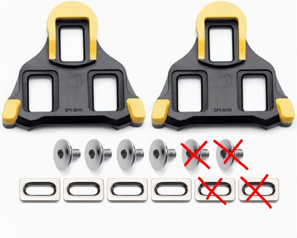 Calas de Bicicleta SH11 Compatíveis com Shimano SPD SL SM-SH10/11/12 Amarelo