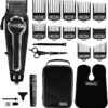 Máquina de Cortar Cabelo Wahl Elite Pro com Lâminas de Precisão e Pentes Premium - Preto