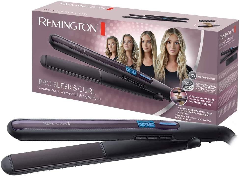 Ferro Alisador de Cabelo Remington S6505 Pro Sleek & Curl 2 em 1 230°C - Preto