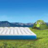 (127x193x24cm) Colchão Insuflável INTEX Camping Mats Laminado Extra-Resistente - Cinzento/Azulbau