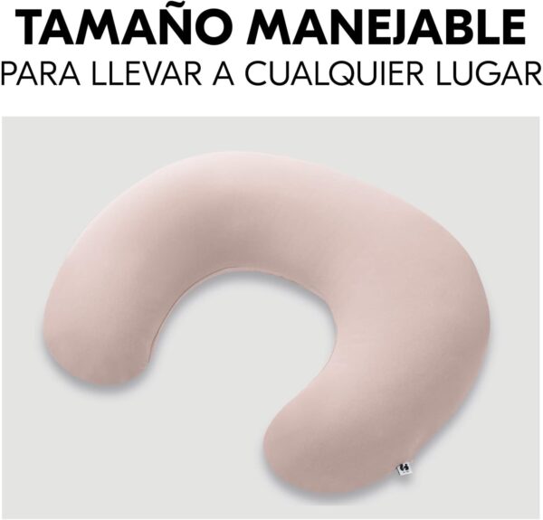 Almofada de Amamentação Hauck Nurse N Care com Enchimento Microfibra e Bolsa - Rosa