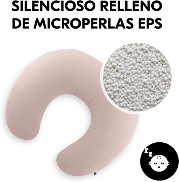 Almofada de Amamentação Hauck Nurse N Care com Enchimento Microfibra e Bolsa - Rosa