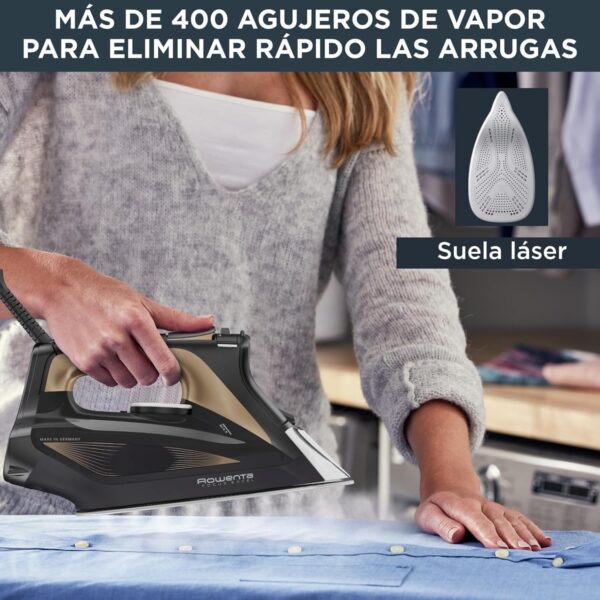 Ferro a Vapor Rowenta Focus Excel DW5325 2700W Base Microsteam Laser - Preto/Castanho