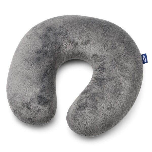 Almofada de viagem cinzenta macia - Meradiso
