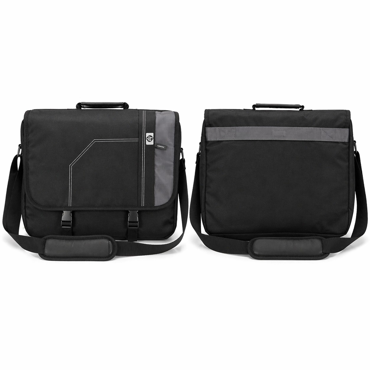 (40x35 cm) Mala de Ombro HP para Portátil - Preto e Cinza