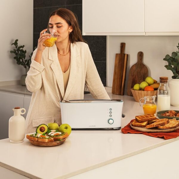Torradeira Cecotec Toast&Taste Extra 1000W 1 Ranhura Comprida XL - Branca