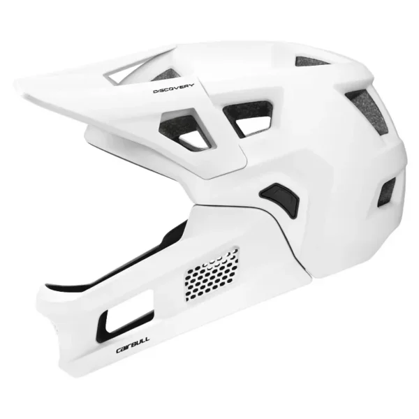 (54-61cm) Capacete BTT Cairbull Full Face Protetor Queixo Removível - Branco