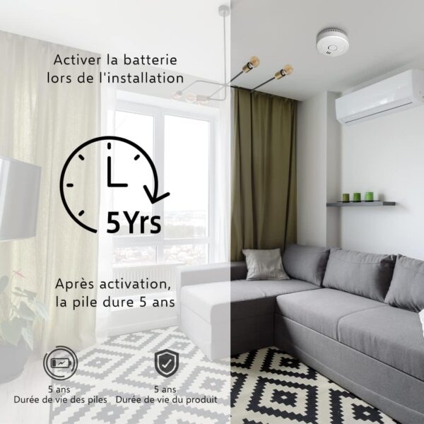 Conjunto de 2 Detetores de Fumo ELRO FS1805 com Kit de Montagem Magnético e Bateria de 5 Anos