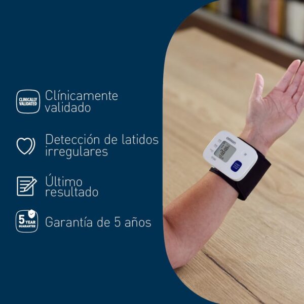 Medidor de Tensão Arterial de Pulso OMRON RS1 com Braçadeira Pré-formada 13,5-21,5 cm