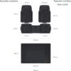 Conjunto de Tapetes Universais PVC Impermeáveis Amazon Basics para Carro e SUV