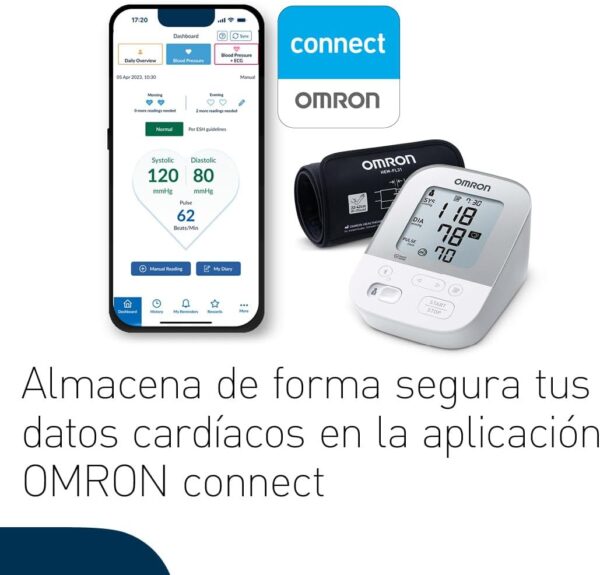 Monitor de Pressão Arterial de Braço OMRON X4 Smart com App para iOS e Android