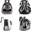 Mochila Cápsula Espacial para Animais Sipobuy Resistente Ao Calor e Transpirável Transparente Preto