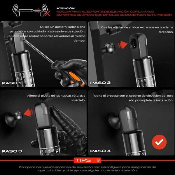 Amortecedores de Porta Traseira Frankberg 2x para A4 8EC B7 e Exeo 3R2 Limousine