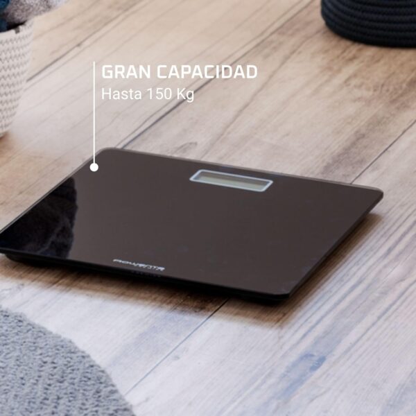 Balança de Casa de Banho Rowenta Premiss com Ecrã LCD Design Fino Até 150 Kg Preto
