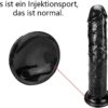 Dildo Realista Preto 18 cm para Uso Anal Masculino e Feminino Compatível com Lubrificante
