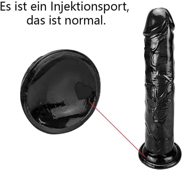 Dildo Realista Preto 18 cm para Uso Anal Masculino e Feminino Compatível com Lubrificante