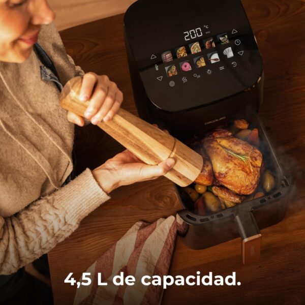 Air Fryer 4,5L Cecotec Cecofry&Grill Smokin 4500 1900 W com Resistencia Dupla e Ahumador