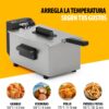 Fritadeira Tristar FR-9326 Inoxidável 3 L Termostato 190°C Zona Fria Lavável Na Máquina
