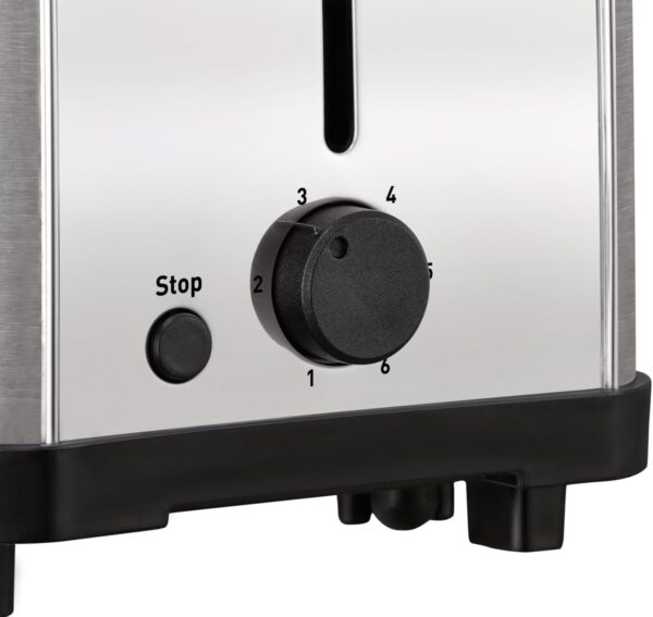 Torradeira Moulinex Classic LS330D Aço Inoxidável 2 Fendas Largas 1400 W 6 Níveis de Tostagem