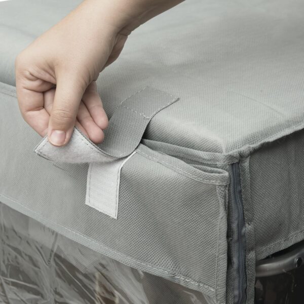 Capa de Estendal com Aquecedor Rayen Extensível Cinza 105-180x56x106 cm