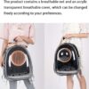 Mochila Cápsula Espacial para Animais Sipobuy Resistente Ao Calor e Transpirável Transparente Preto