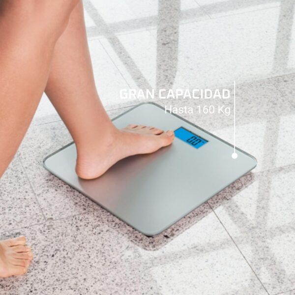 Balança de Casa de Banho Rowenta Classic BS1500 com Ecrã LCD Capacidade de 160 Kg Vidro Prata