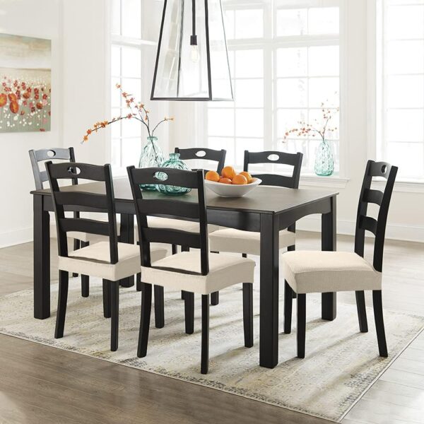 4 Capas Elásticas para Cadeiras de Jantar Design Jacquard Laváveis - Creme