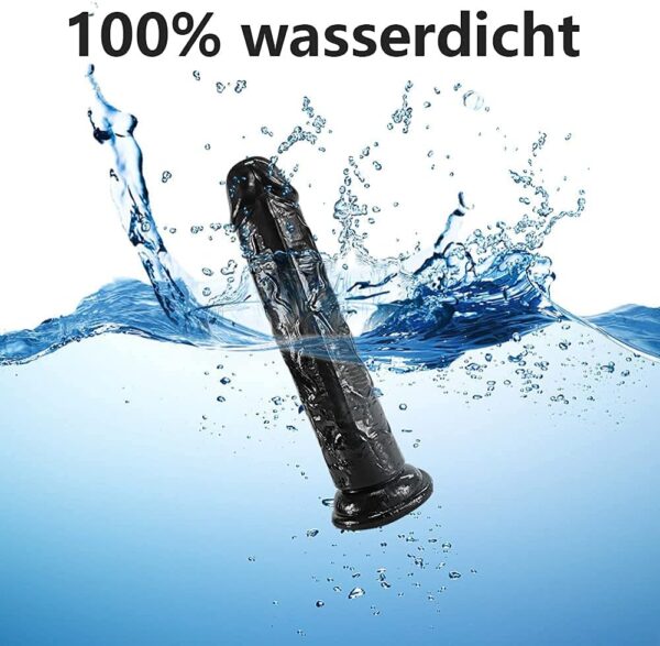 Dildo Realista Preto 18 cm para Uso Anal Masculino e Feminino Compatível com Lubrificante
