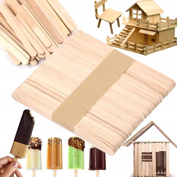 Espátulas de Madeira LALILL para Depilação e Máscaras 15 cm 100 Peças