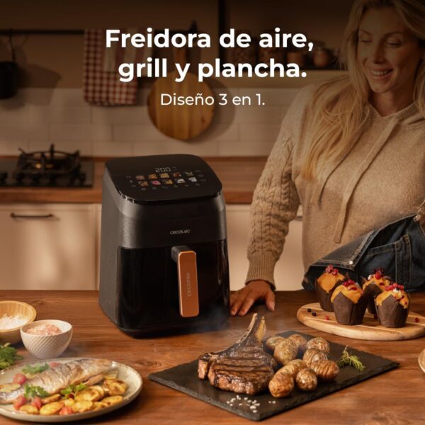 Air Fryer 4,5L Cecotec Cecofry&Grill Smokin 4500 1900 W com Resistencia Dupla e Ahumador