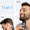 Recortadora Braun Series 3 AIO3565 Todo-em-Um Kit Styling 11-em-1 para Barba e Cabelo Cinzento