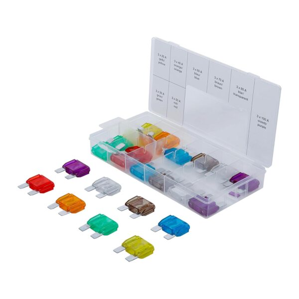 Surtido de Fusíveis Automóvel BGS 8127 Maxi 24 Peças